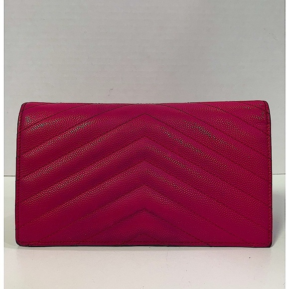 Pink Quilted Leather Wallet by Yves Saint Laurent & COA - Picture 6 of 11